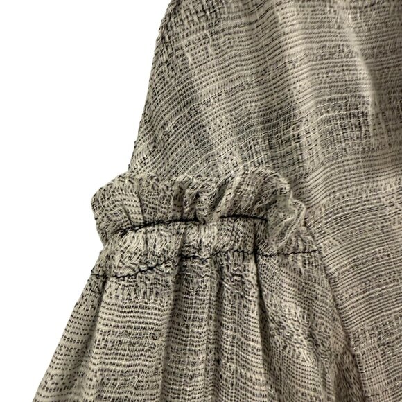 Free People Headed to the Highlands‎ Button Up Gray Black Gauze Style Top Size S - Picture 3 of 11